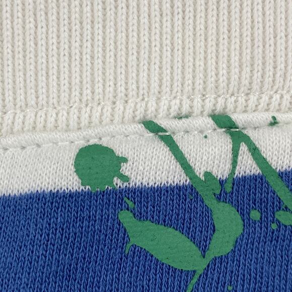 POLO RALPH LAUREN Shorts Womens XL Paint Splatter Striped Fleece 4" Sweat Blue - Picture 7 of 13